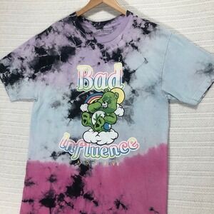 Linda‎ Finegold Bad Influence Tie Dye Graphic T-Shirt Novelty Tee, Size L